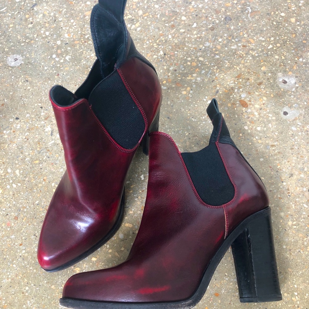 Rag & Bone Burgundy Stanton Chelsea boots
